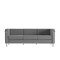 Flash Furniture Gray LeatherSoft Sofa with Double Bar Frame ZB-REGAL-810-3-SOFA-GY-GG - alternate 10